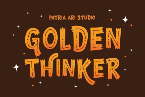 Golden Thinker: A Display Font That Makes Your Brand Shine