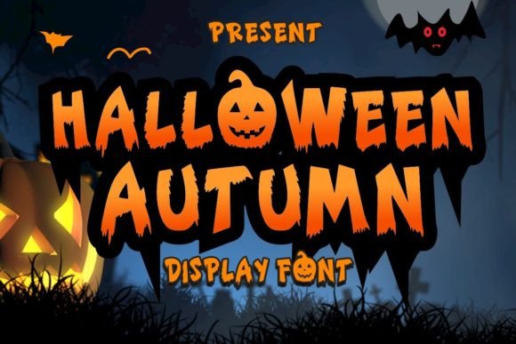 Halloween Autumn: A Spooky-Perfect Display Font for Web Design