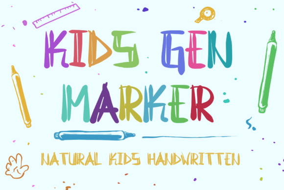 Kids Gen Marker: A Friendly Display Font for Small Business Branding