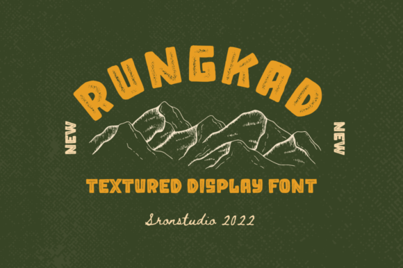 Rungkad: A Textured Display Font That Feels Like Handmade Craft