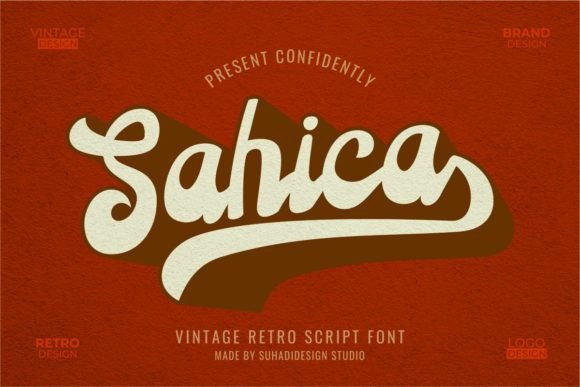 Sahica: A Fun, Retro Display Font for Small Business Branding