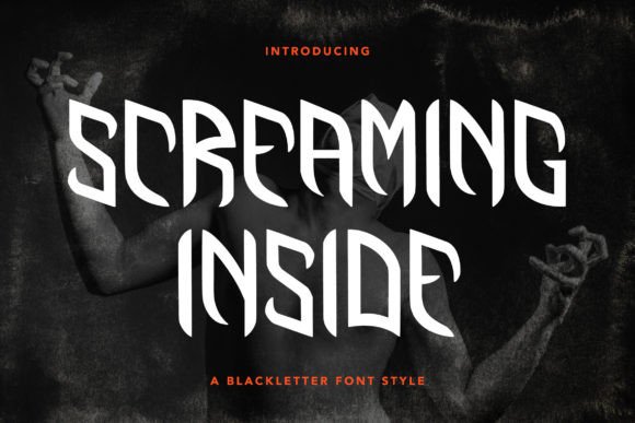 Screaming Inside: A Bold Gothic Display Font for Crafters