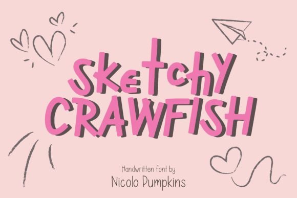 Sketchy Crawfish: A Playful Display Font for Editorial Warmth